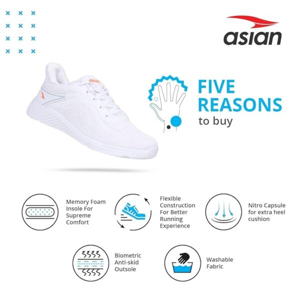 ASIAN Men's Wonder Sports Running,Walking & Gym Shoes with Casual Sneaker Lightweight Lace-Up Shoes for Men's Delta-20 - Image 4