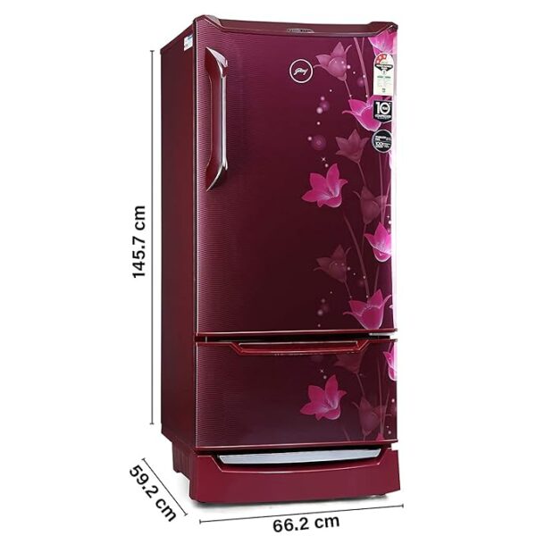 Godrej 225 L 3 Star ( 2019 ) Direct-Cool Single Door Refrigerator (RD EDUO 240 TDF 3.2 MGC WIN, Magic Wine, Additional 1 Year Free Extended Warranty) - Image 3