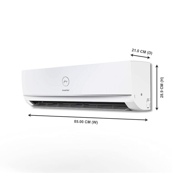 Godrej 1 Ton 3 Star Inverter Split AC (Copper, 2022 model, 5-in-1 convertible, Nano-Coated anti-viral filter AC 1T SIC 12TTC3-WWA, White) - Image 3