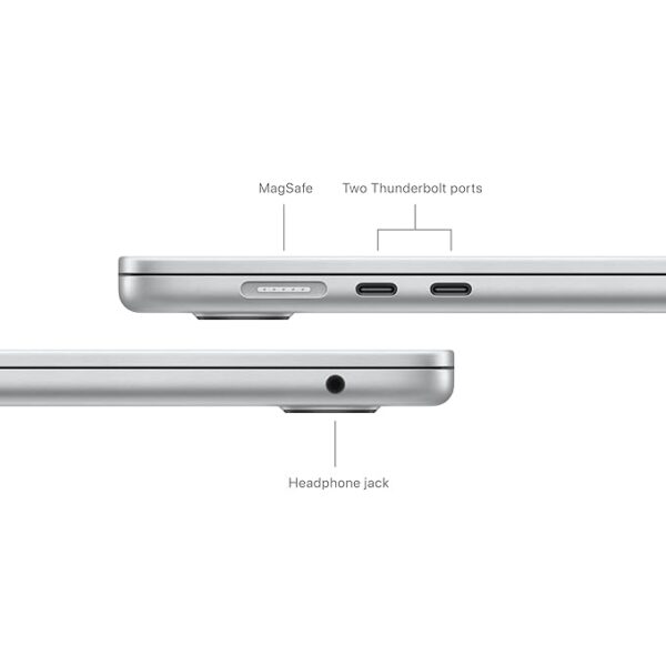 Apple 2024 MacBook Air 15″ Laptop with M3 chip: 38.91 cm (15.3″) Liquid Retina Display, 16GB Unified Memory, 512GB SSD Storage, Backlit Keyboard, 1080p FaceTime HD Camera, Touch ID- Silver - Image 4