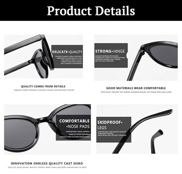 SYGA Kids Sunglasses, Modern Stylish Eyewears for Boy's and Girls, Suitable for Age 4 to 12 Years (Black) - Image 4