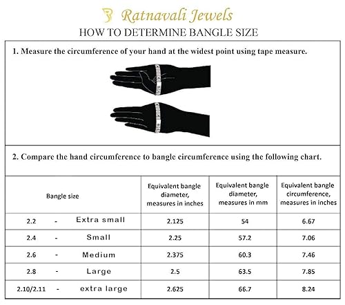 Ratnavali Jewels Rose Gold Plated American Diamond White Traditional Bangles for Women/Girls - Image 3