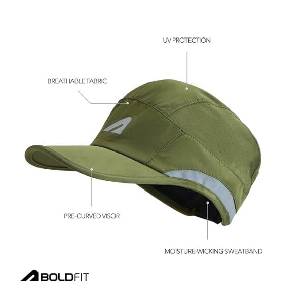 Boldfit Cap for Men Snapback Mens Cap Stylish Quick Dry Unisex Mens Caps for Women Sun Protection HeadCap for Boys Sports Headwear for Man Summer Caps for Men Baseball, Cricket - Image 4