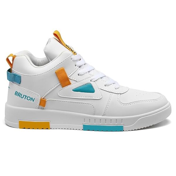 BRUTON Stylish Sneakers Casual Shoes for Men's & Boy's- White - Image 3