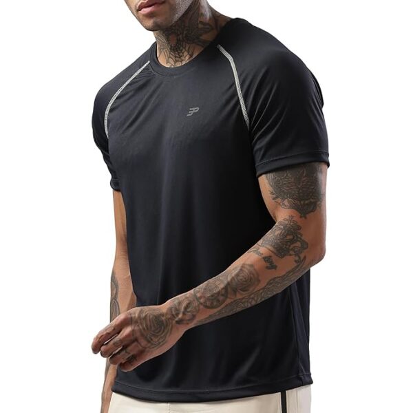 3rd Planet Gym Regular Fit T Shirt for Men Round Neck Active Tshirt for Men Quick Dry Active Wear T Shirts for Man Dry Fit T Shirts for Men for Gym & Sports Wear Anti Odor Training Tshirt for Men