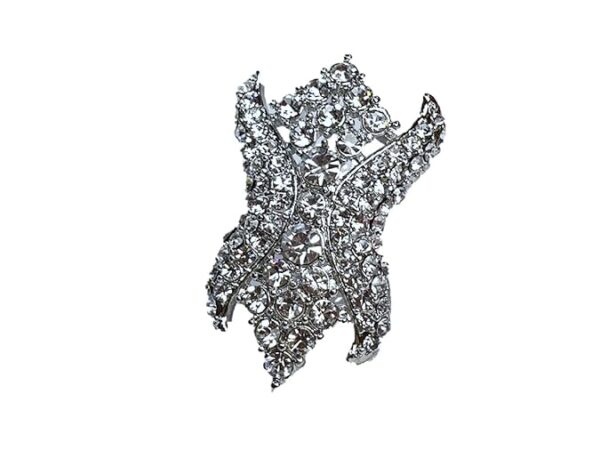 American Diamond Setting Stone Antique Imitation Metal Ring - Image 5