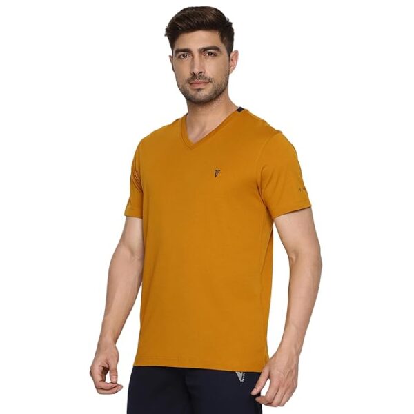Van Heusen Men's Solid Regular Fit T-Shirt - Image 5