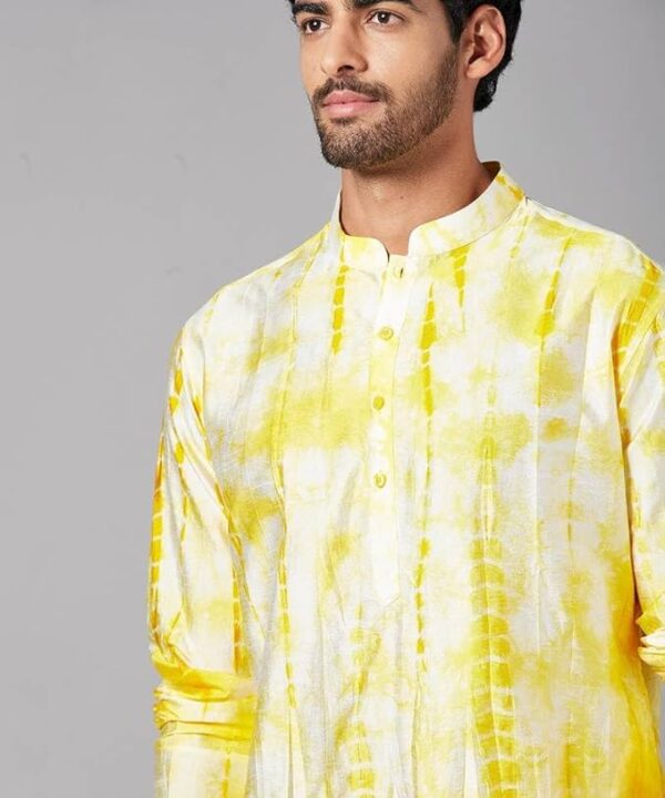 LookMark Men's Regular Cotton Blend Printed Long Kurta Suitable for All Indian Wedding, Occasions, and Festivals - Image 2