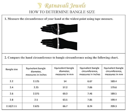 RATNAVALI JEWELS Silver Plated White American Diamond Fashion Jewelry Bangle for Women RVA530W - Image 3