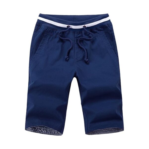 CALANDIS™ Men's Summer Shorts Cotton Joggers Classic Fit Pocket Pants Dark Blue M | Shorts | Mens Clothing
