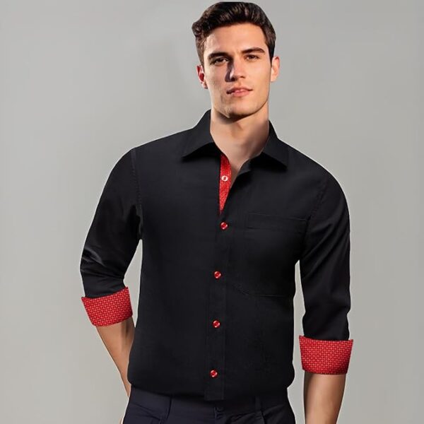 Dubulle Solid Mens Dress Shirt Satin Long Sleeve Business Casual Button Down Shirt with Pocket for Men - Image 5