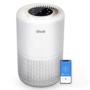 LEVOIT Smart WiFi Air Purifier for Home, Alexa Enabled H13 True HEPA Filter for Allergies, Pets, Smokers, Smoke, Dust, Pollen, 24dB Quiet Air Cleaner for Bedroom with Display Off Design, Core 200S