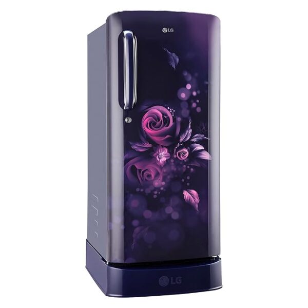LG 185 L 5 Star Inverter Direct-Cool Single Door Refrigerator (GL-D201ABEU, Blue Euphoria, Base stand with drawer) - Image 3