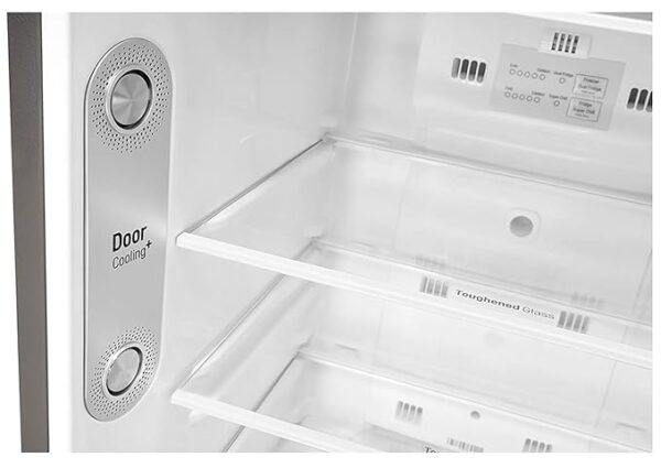 LG 308 L 2 Star Smart Inverter Frost-Free Double Door Refrigerator (GL-T322RPZY, Shiny Steel, Convertible) - Image 6