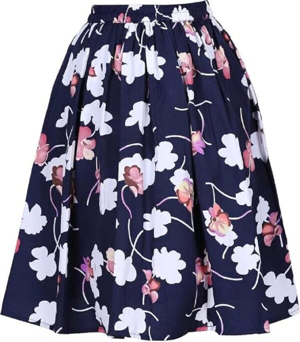 Baby- Girl's Kid's Casual Wear Skirts Color Nevi Blue with White Dot_R_J_227_13,14 Years Kidswear - Image 2
