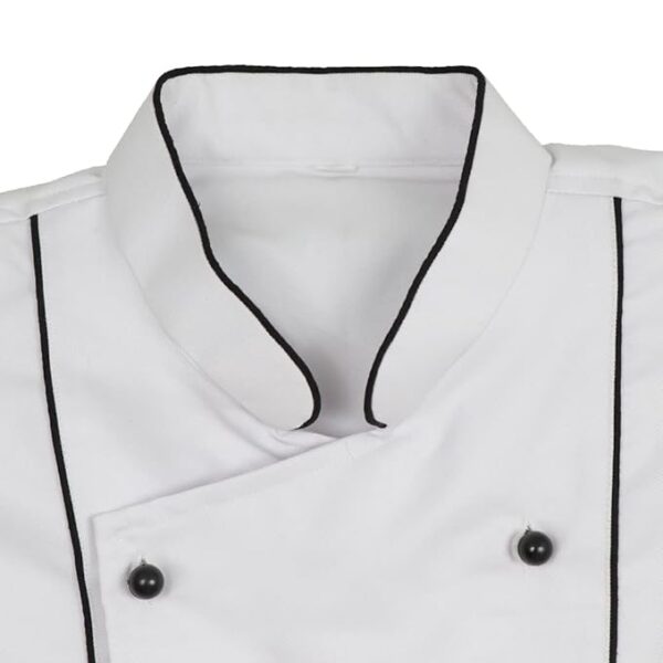 BAKERS PARDISE Unisex Chef Jacket Chef Coat Restaurant Kitchen Chef Uniform double Breasted Full Sleeves French Cuff Polycotton - Image 3