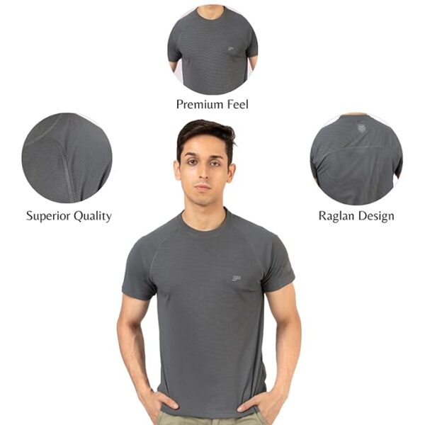 3rd Planet Gym Regular Fit T Shirt for Men Round Neck Active Tshirt for Men Quick Dry Active Wear T Shirts for Man Dry Fit T Shirts for Men for Gym & Sports Wear Anti Odor Training Tshirt for Men - Image 3