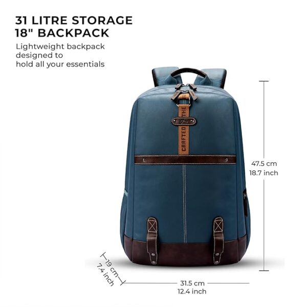 Tinytot 20L Backpack Bags for Women, 18-Inch College Bag for Girls, School Bag for Girls 12 Years, Casual Water Resistant School Backpack for Boys & Girls – Ideal for College School and Office use - Image 7