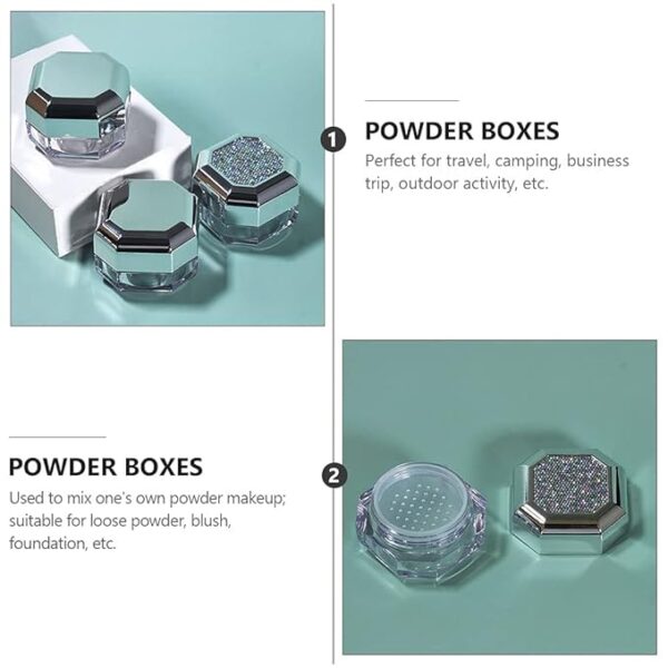 2Pcs 5g Octagonal Makeup Loose Powder Boxes Cases Compact Containers for Women Decor - Image 4