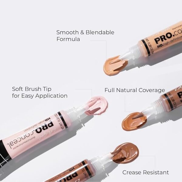L.A Girl Hd Pro Natural Full Coverage Concealer, Matte & Poreless Ultra Blendable Liquid Concealer For Crack Free Face Makeup- Fawn, Longwearing, 8G Vegan & Cruelty-Free - Image 5