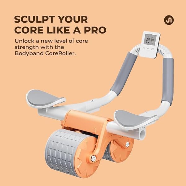Bodyband Abs Roller for Men & Women Automatic Rebound Abs Roller Wheel for Home Workout, Gym Ab Roller for Men Abs Workout Equipment for Abdominal Ab Roller For Home With Knee Mat ABSolute Abroller - Image 3