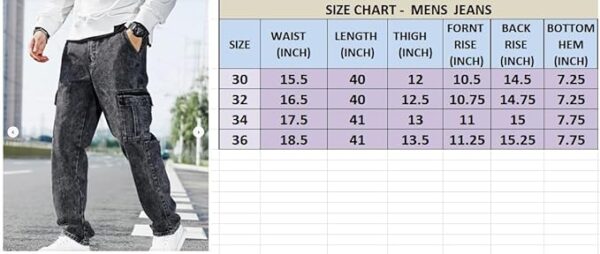 Men Jeans || Jeans for Men || Cargo Jeans (Q-04-05) - Image 3