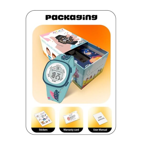 SPIKY Digital Sports Watch for Kids | Multifunctional, Luminous Display, Alarm | Water Resistant & Printed Silicone Strap | Best Birthday Gift Wrist Watches for Girls & Boys | Age 2-14 yrs - Image 6