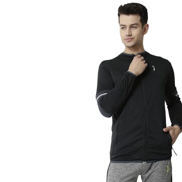 Campus Sutra Polyester Men Solid Stylish Casual & Standard Length Sports Jacket