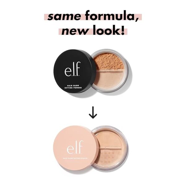 e.l.f. Halo Glow Setting Powder, Silky, Weightless, Blurring, Smooths, Minimizes Pores and Fine Lines, Creates Soft Focus Effect, Light, Semi-Matte Finish, 0.24 Oz - Image 5