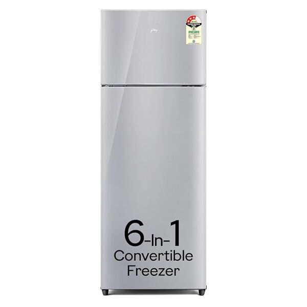 Godrej 223 L 3 Star Convertible Freezer 6-In-1, Nano Shield Technology, Inverter Frost Free Double Door Refrigerator(RT EONVALOR 260C RCIF ST RH, Steel Rush)