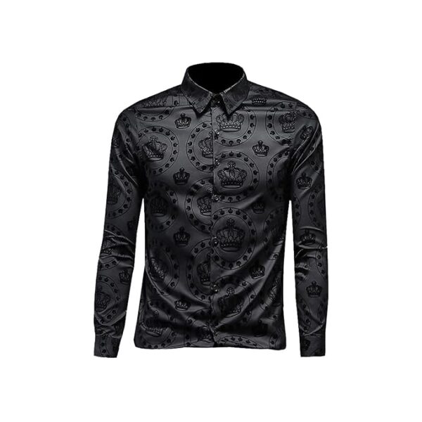 ZAFONI Men Shirts, BlackMen Shirts Business Formal Dress Shirt Long Sleeve Casual Shirt Men Shirt