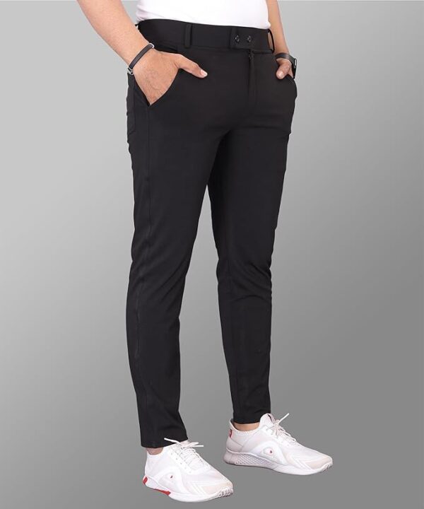 Mehrang Men's Stretchable Stretchable Formal Pant Trousers | Stylish Slim Fit Men's Wear Trousers for Office or Party | Polycotton Knitted Fabric - Image 5
