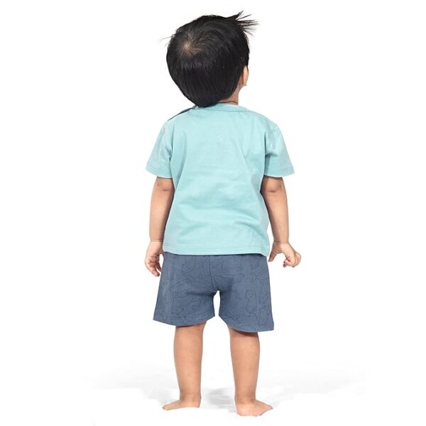 ARIEL Baby Boys & Baby girls Cotton Printed Round Neck Half Sleeve T-shirt & Short Latest Summer Clothing Sets - Image 4
