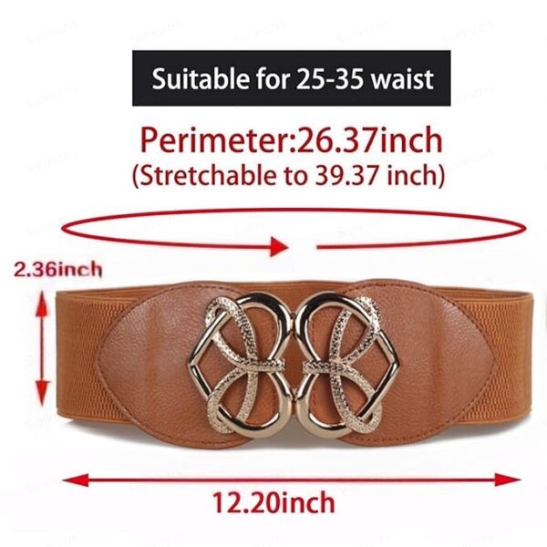 Sunkizzrs® Waist Belt Womens for Dress - Stretchable Belts for Women Stylish - Broad Belts/Fancy Belts/Embellished Belts for Women - Waist Rhinestone Ladies Designer Waistband Belt For Skirt - Image 2