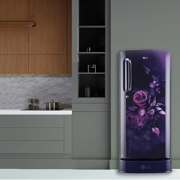 LG 185 L 5 Star Inverter Direct-Cool Single Door Refrigerator (GL-D201ABEU, Blue Euphoria, Base stand with drawer) - Image 2