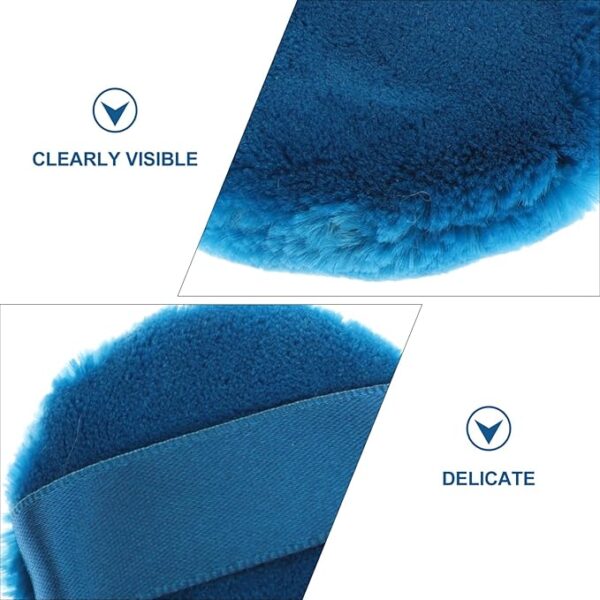 FOMIYES Cosmetic Puffs 2pcs Puff Soft Washable Round Body Face Puff Loose Puff Baby Talcum Puff Makeup Sponge for Women Girls Dark Blue 55X16mm Beauty Makeup Puffs - Image 7