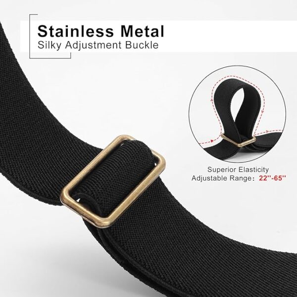 SANSTHS Buckle-Free Elastic Women Belt For Jeans Without Buckle, Comfortable Invisible Belt No Bulge No Hassle, Black - Image 2