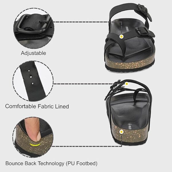 Centrino Men's Cushion Sliders/Slippers | PU Padding on the Footbed | Bounce Back Technology | Comfortable & LightWeight | Waterproof & Everyday Flip Flops for Gents (7312) - Image 4