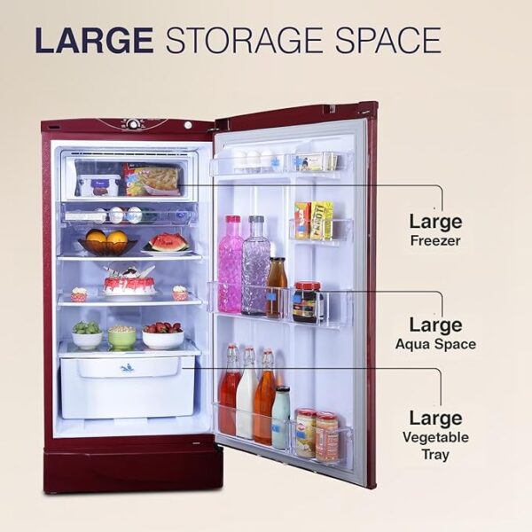 Godrej 183 L 1 Star Advanced Capillary Technology Direct Cool Single Door Refrigerator (2025 Model, RD EDGE 190A TRF ST WN, Steel Wine) - Image 5