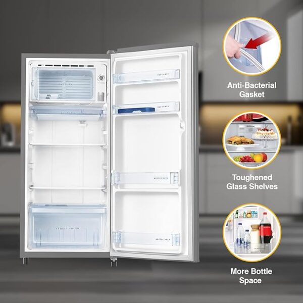 Whirlpool 184 L 4 Star Inverter Direct-Cool Single Door Refrigerator (205 WDE PRM 4S Inv MAGNUM STEEL-Z, Magnum Steel,Grey) - Image 4