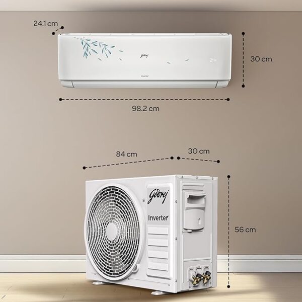 Godrej 1.5 Ton 3 Star, Wi-Fi, 5 Years comprehensive Warranty, 5-In-1 Convertible Cooling Inverter Split AC (Copper, 2025 Model, Heavy duty cooling at 52 °C, AC 1.5T EI 18A3T PYA IVBL IOT, White) - Image 2