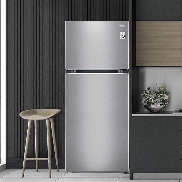 LG 308 L 2 Star Frost-Free Smart Inverter Double Door Refrigerator (GL-S412SDSY, Dazzle Steel, Convertible, 2022 Model) - Image 2