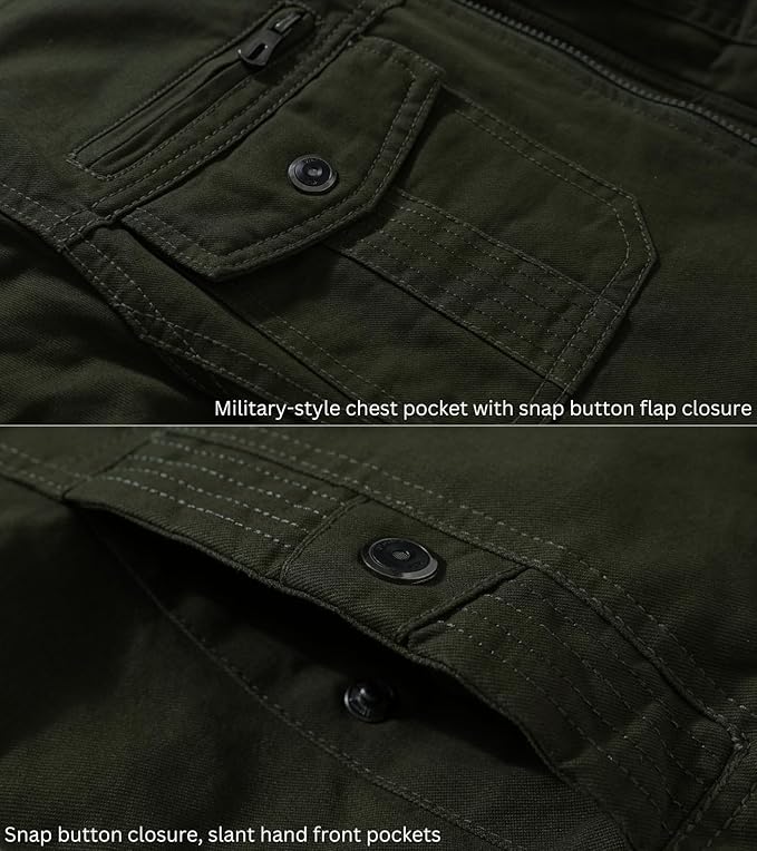 L'MONTE Men's Imported Cotton Cargo Winter Jacket – Fleece Lining, Windproof Design, and Stylish Casual Outerwear - Image 3