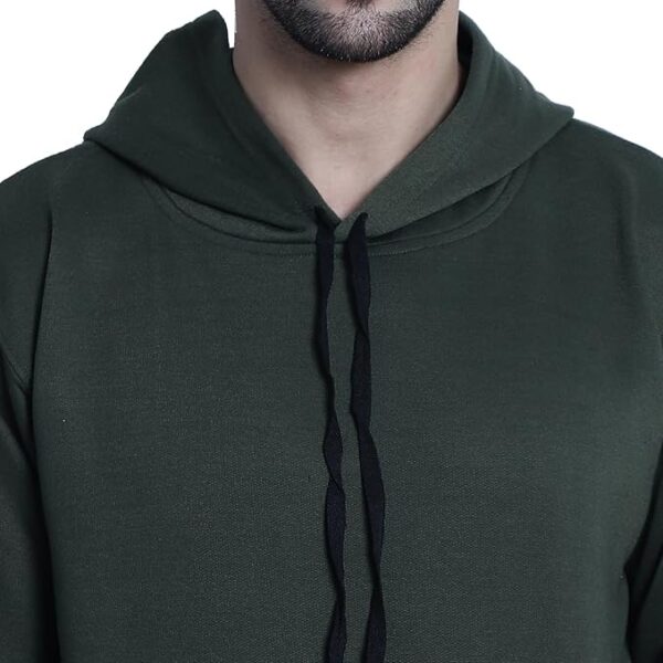 Mack Jonney Multicolor Solid Hooded Cotton Fleece Sweatshirt for Men (Pack of 2)-MACK50949 - Image 3