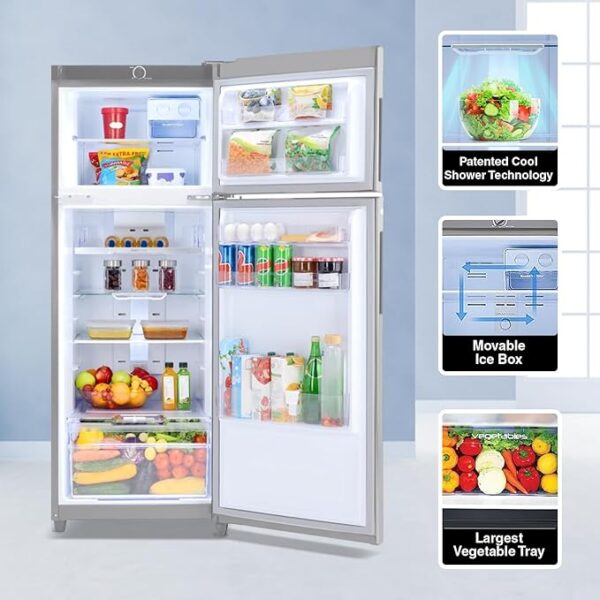 Godrej 223 L 3 Star Convertible Freezer 6-In-1, Nano Shield Technology, Inverter Frost Free Double Door Refrigerator(RT EONVALOR 260C RCIF ST RH, Steel Rush) - Image 5