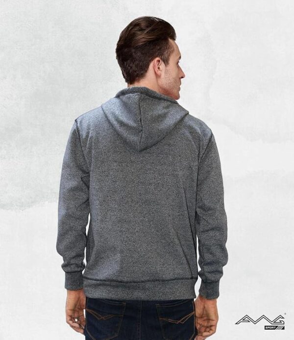 AWG ALL WEATHER GEAR Hoodies for Men Sweatshirt for Men Cotton Hooded Sweatshirt with Zip Winter wear Hoodies Stylish Hooded Jacket for Men Fashionable Cold Weather Apparel for Outdoor Activities. - Image 5