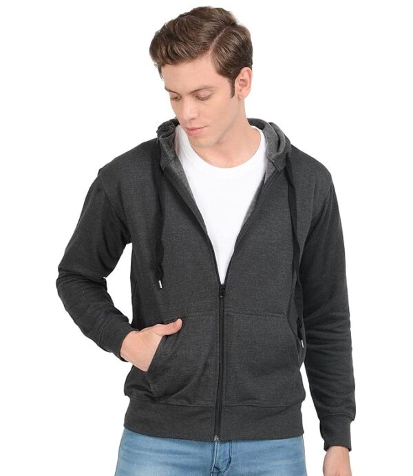 Scott International Men's Solid Cotton Hoodies for Men, Trendy and Comfortable Sweatshirts for Men, Stylish Winter Wear with Hood and Pockets, Fashionable Hooded Sweatshirts
