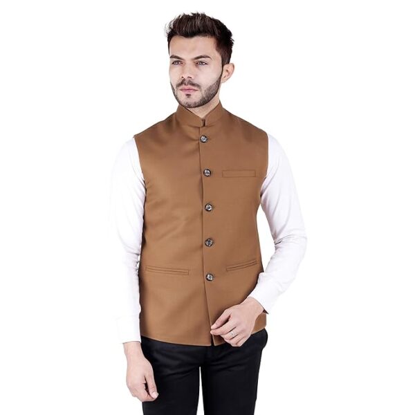 Badoliya & Sons Men's Nehru Jacket/Waistcoat Cotton Fabric