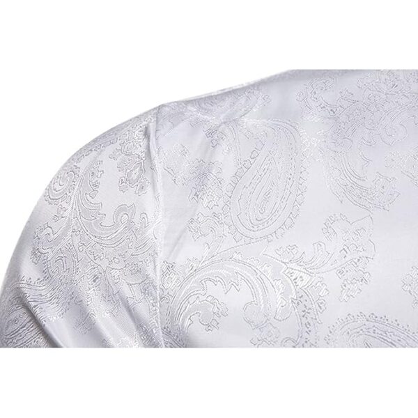 ZAFONI Men Shirts, Mens Dress Shirts Casual Long Sleeve Collar Shirt Men Formal - Image 3