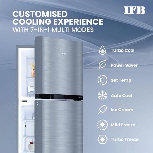 IFB 243L 2 Star Frost Free inverter with Double Door Refrigerator (IFBFF-2902NBSE, Brush Grey) 7 in 1 Multi Mode with 360 Degree Cooling - Image 4